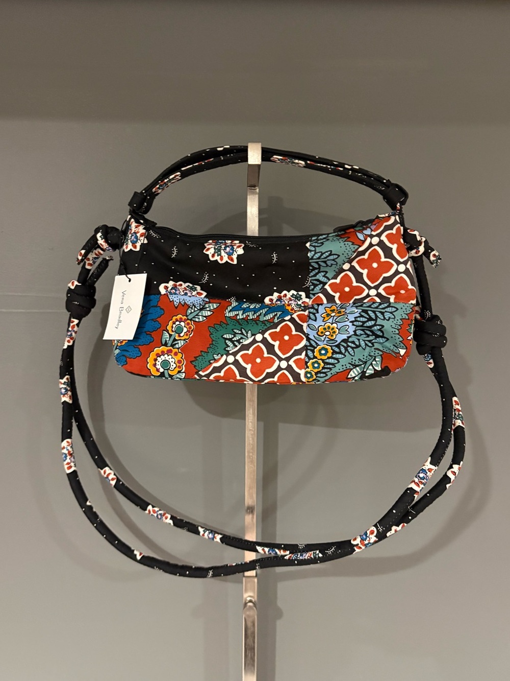 Vera Bradley Black Multicolor Patchwork Shoulder Bag